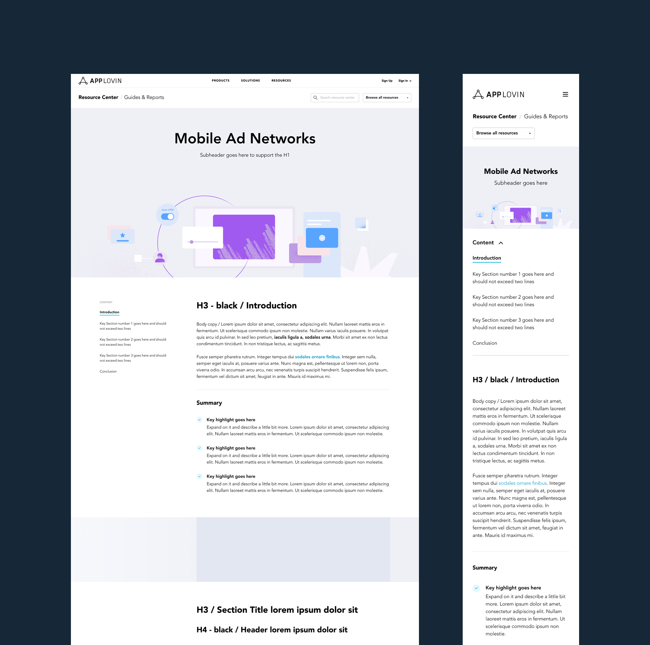 AppLovin Guides & Report Design