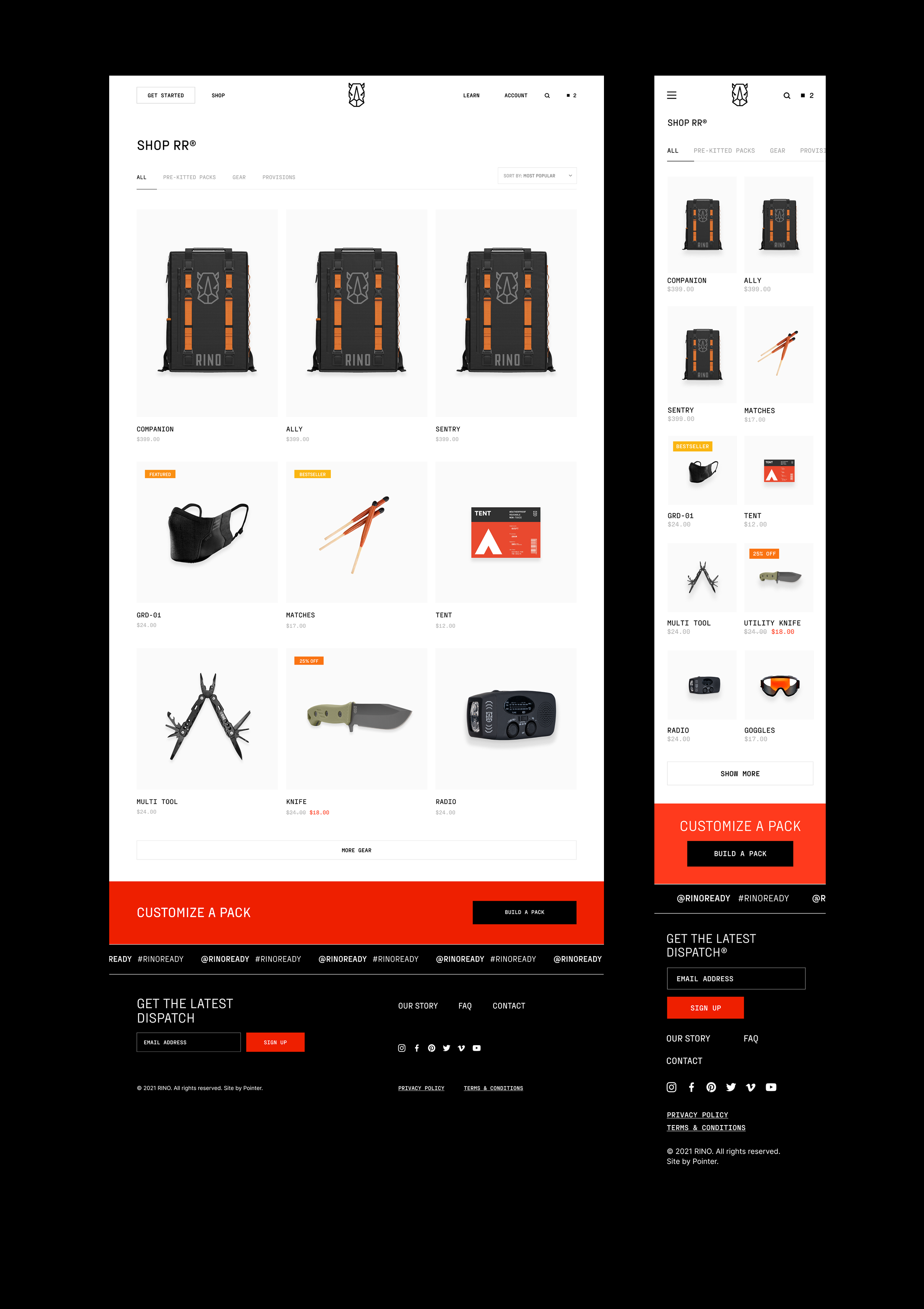 RINO Ready Shop Page
