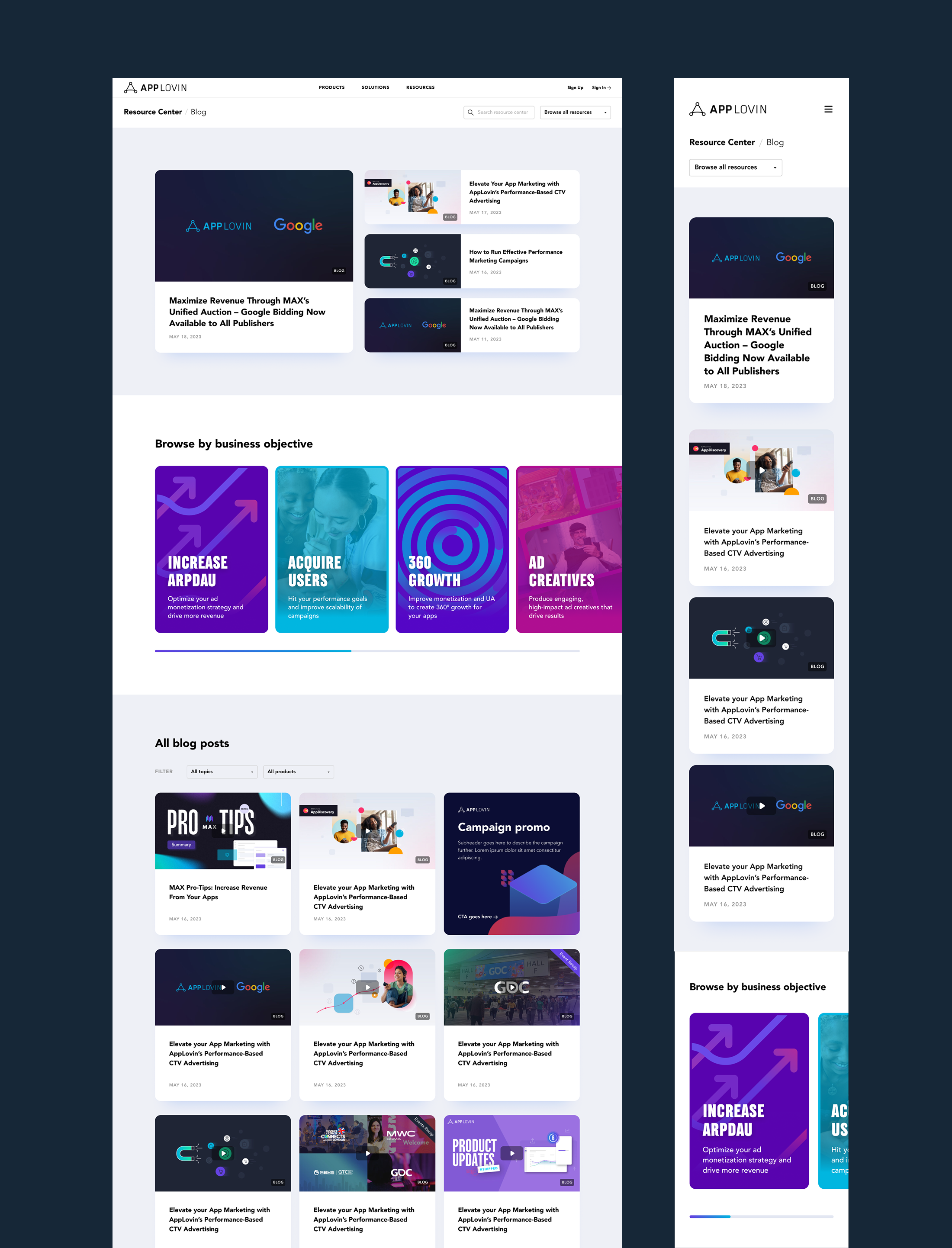 AppLovin Blog Design