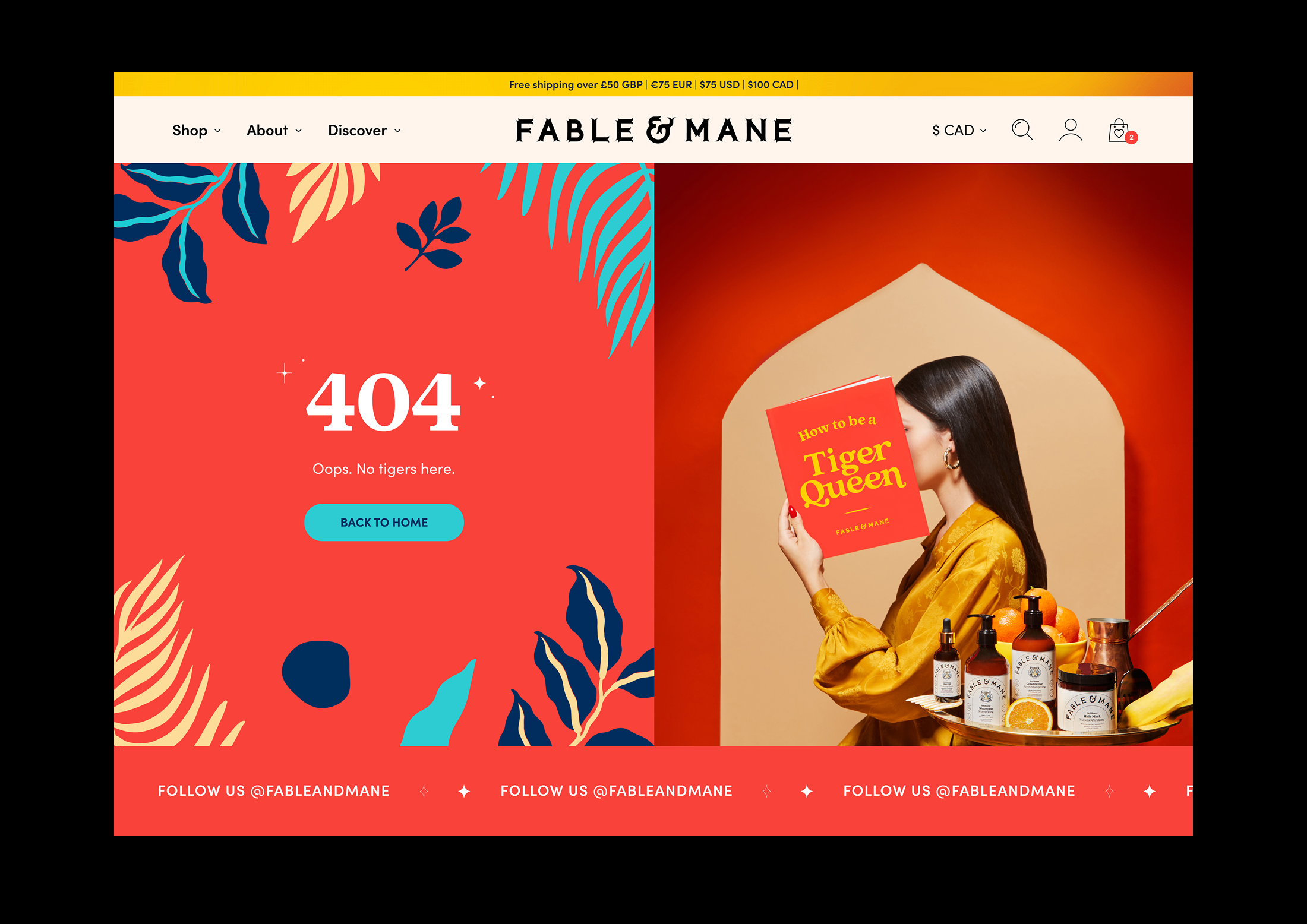 Fable & Mane 404 Design